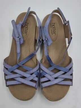 Hotter Blue Purple Strappy Comfort Sandals for Women